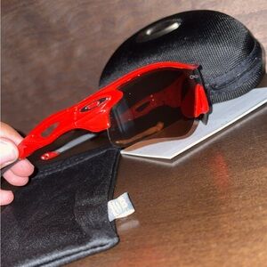 Oakley Red and Black Sport Sunglasses
